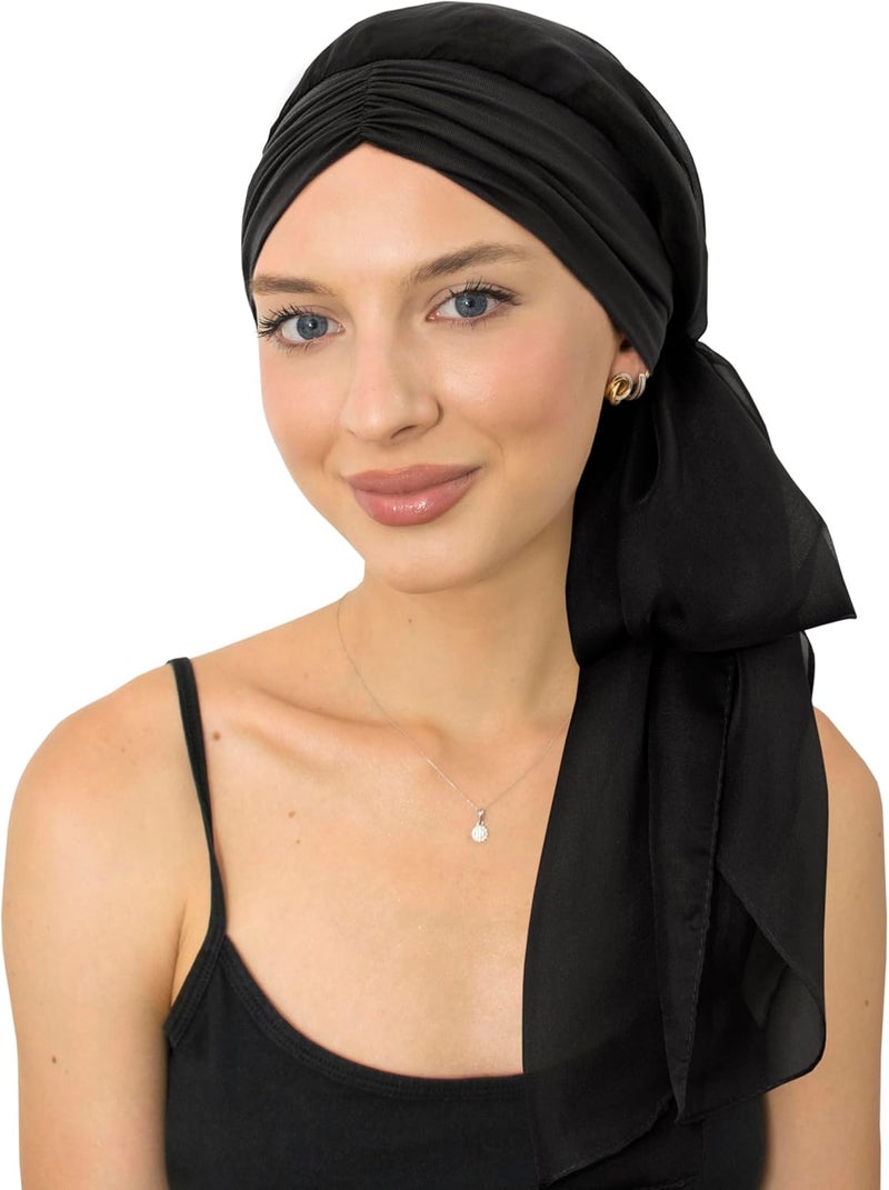 CAPLORD Head Scarf for Women Skull Cap Chemo Patients Headwear Cancer Hair Loss Scarf Headwrap Cover Hat Turban Covering Wrap - Image 1
